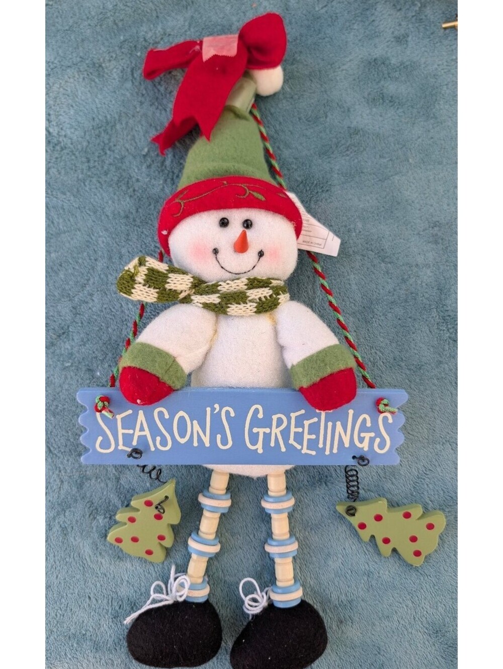 Avon Snowman Season's Greetings Christmas Holiday Door Wall Hanging Decor
